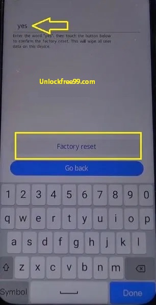 Huawei Hard Reset Factory data reset option