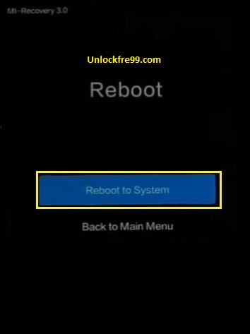 xiaomi hard reset reboot system option